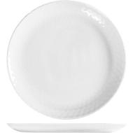 Set 6 piatti piani in vetro opale bianco Pampille cm 25