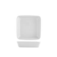 Pirofila quadrata in ceramica bianca cm 23,5x5