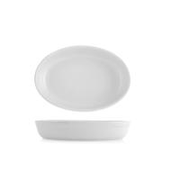 Pirofila ovale in ceramica bianca cm 28x18x5,5