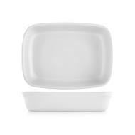 Pirofila rettangolare in ceramica bianca cm 35x24x7