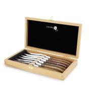 Set 6 coltelli lama liscia Laguiole