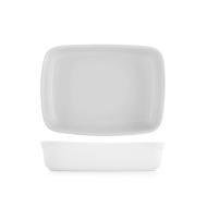 Pirofila rettangolare in ceramica bianca cm 30,5x22x6,5