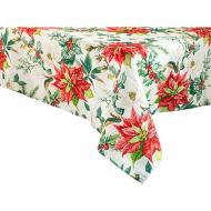 Tovaglia natalizia in poliestere Xmas Flower cm 140x300