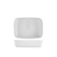 Pirofila rettangolare in ceramica bianca cm 26,5x19x5,5