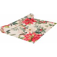 Tovaglia runner natalizia in poliestere Xmas Flower cm 40x140