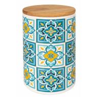 Barattolo in ceramica con coperchio in bambù Lisbona
