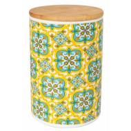 Barattolo in ceramica con coperchio in bambù Porto