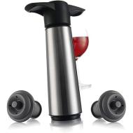 Pompa aspira aria Wine Saver  in acciaio inox con 2 tappi