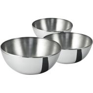 Set 3 ciotole in acciaio inox cm 15/20/23
