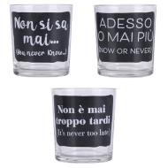 Set 3 bicchieri Le Regole nero cl 27