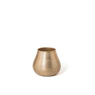 Vaso in alluminio finitura oro Chennai cm 22x20