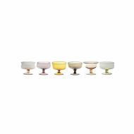 Set 6 coppette nuance ambra rosa Diseguale