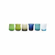 Set 6 bicchieri tumbler nuance blu verde Diseguale