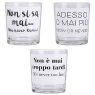 Set 3 bicchieri Le Regole bianco cl 27