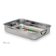 Rostiera rettangolare alta in acciaio inox