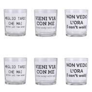 Set 6 bicchieri Le Regole bianco cl 27
