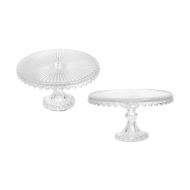 Alzata tonda in vetro Pasticceria cm 21x11