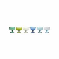 Set 6 coppette nuance blu verde Diseguale