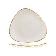 Piatto Triangolare Stonecast Barley White cm 31