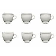 Set 6 tazzine da caffè in vetro Brasilia
