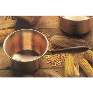 Paiolo in rame con manico in legno