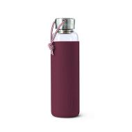 Glass Water Bottle borgogna