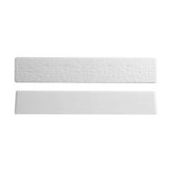 Set 3 piatti rettangolari in melamina effetto materico cm 36x7x2,5 bianco