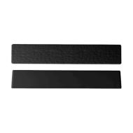Set 3 piatti rettangolari in melamina effetto materico cm 36x7x2,5 nero