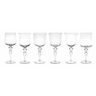 Set 6 calici stelo lavorato Diseguale