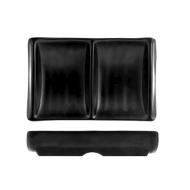 Set 6 antipastiere a 2 posti in melamina decoro ardesia cm 8x12x2,6