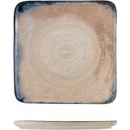 Set 12 piatti quadrati in stoneware Artisanal blu cm 21x21