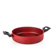 Tegame 2 manici Absolute Red in alluminio con rivestimento in antiaderente pfluon cm 28