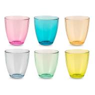 Set 6 bicchieri in vetro colorati Linea cl 28