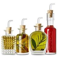 Set 4 bottiglie per olio e aceto Elixir