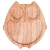 Piatto in legno Gufo