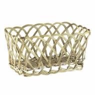 Cestino rettangolare oro cm 21x11