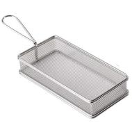 Cestino per frittura in acciaio inox rettangolare finitura rame cm 21,5x10,5x4,5