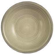 Set 6 piatti fondi in gres New Baita grigio cm 21,5