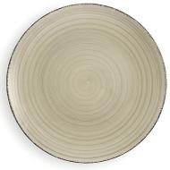 Set 6 piatti frutta in gres New Baita grigio cm 19