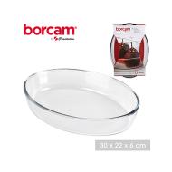 Pirofila in vetro ovale Borcam cm 30x21