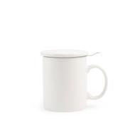 Tazza tisaniera in new bone china con filtro in acciaio inox cc 340 bianco