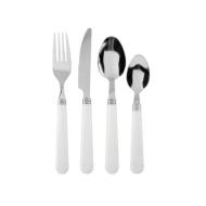 Servizio 24 posate in acciaio con manico in plastica colorata