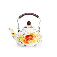 Bollitore Fall Blossom in smalto decorato lt 2,5