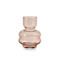 Vaso in vetro rosa cm 21