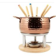 Set da fonduta 11 pezzi in acciaio inox rose