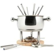 Set da fonduta 11 pezzi in acciaio inox