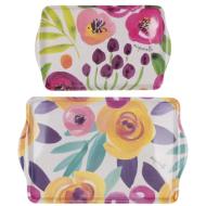 Set 2 vassoi in melamina Acquerello