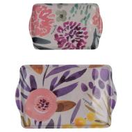 Set 2 vassoi in melamina Acquerello