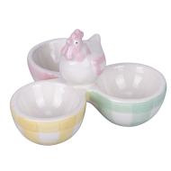 Tris porta uova White Animals rosa