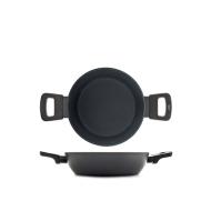 Casseruola 2 manici Polaris in alluminio rivestimento antiaderente grigio antracite
